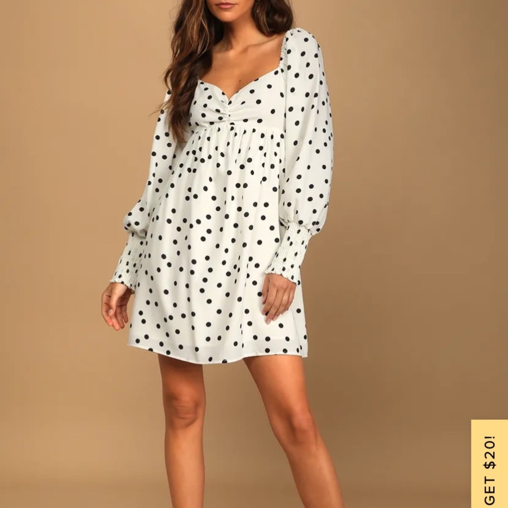 Lulu’s Meet Me At Our Spot Polka Dot Dress
